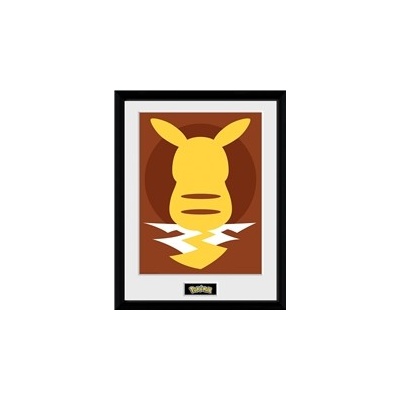 Zarámovaný plagát Pokemon Pikachu Silhouette (30x40)