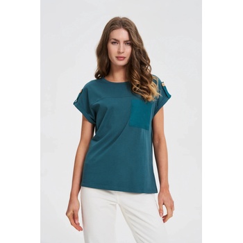 Moodo Дамска тениска Moodo - петролена Moodo | Sin | ЖЕНИ | S