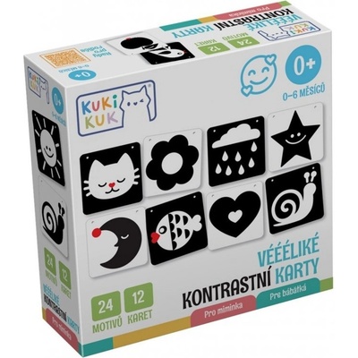 Efko KukiKuk Véééliké kontrastní karty pro miminka