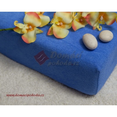 Smolka prostěradlo froté modré 180x200