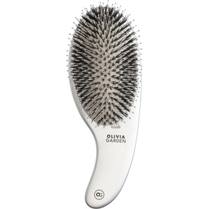 Olivia Garden Expert Care Curve Boar & Nylon Brush Silver