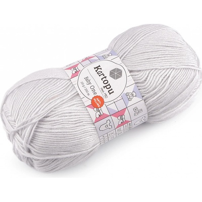 Prima-obchod Pletací příze Baby One 100 g, barva 1 (992) šedá nejsvětlější