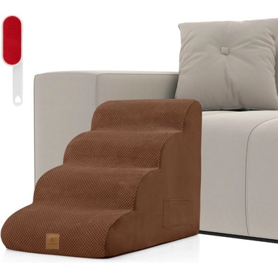 Costway Pěnová rampa pro psa se 4 schůdky 72 x 41 x 51 cm