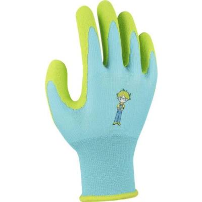 Dětské rukavice FloraSelf Floralie Gärtnern with Kids print plain green, vel. 3.