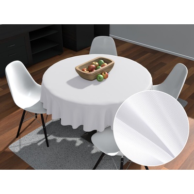 Biante Teflónový okrúhly obrus TF-068 Biely bez vzoru Ø 90 cm