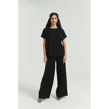 Image 1 of Be You Women's Crinkle Coord - Black