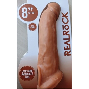 Shots Toys Пенис удължител от кибер кожа Realrock 8'' мока - преоценен