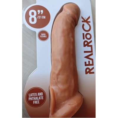 Shots Toys Пенис удължител от кибер кожа Realrock 8'' мока - преоценен