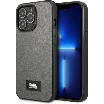 KARL LAGERFELD Калъф Karl Lagerfeld Saffiano Plaque за iPhone 13 Pro / 13 6.1" - сребрист (3666339048907)