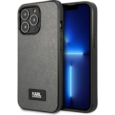 KARL LAGERFELD Калъф Karl Lagerfeld Saffiano Plaque за iPhone 13 Pro / 13 6.1" - сребрист (3666339048907)