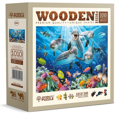 Wooden City - Puzzle Happy Dophins - 1 000 piese
