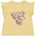 GUESS Жълта тениска с къдрички за бебе момиче с цветни букви Guess