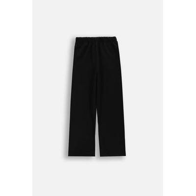 COCCODRILLO Tepláky WIDE LEG černé z měkké a pružné pleteniny typu interlock