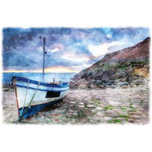 DIMEX ART Флизелинов фототапет рибарска лодка 375 x 250 см