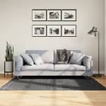 vidaXL Килим IZA с къс косъм, скандинавски вид, антрацит, 120x170 см (375428)