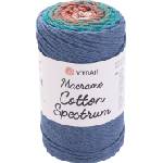 YARNART Macrame Cotton Spectrum 225 m 1327 Orange Turquoise Grey юта (Macrame Cotton Spectrum 1327)