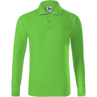 Malfini detská polokošeľa s dlhým rukávom Pique Polo LS Apple green