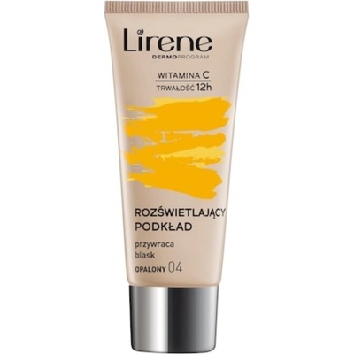 Lirene Vitamin C rozjasňujúci fluidný make-up pre dlhotrvajúci efekt 04 Tanned 30 ml