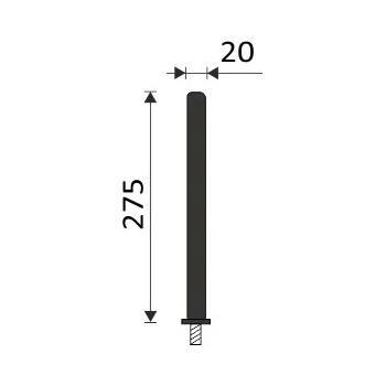 Nimco Náhradní WC kartáč s hranatou rukojetí 1178HR-1-90