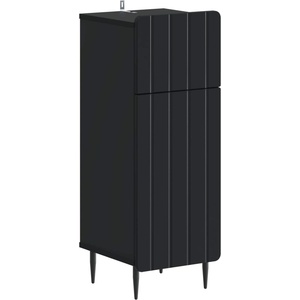 vidaXL Шкаф за баня ZWOLLE Черно 30 x 31 x 79, 5 см Инженерна дървесина (896386)