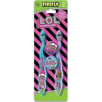 EP Line LOL Surprise zubní kartáčky pro děti 2 ks + pouzdro 2 ks