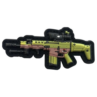ARMED PATCHES 3D PVC velcro nášivka s motivem zbraně SCAR 2 – Zboží Mobilmania