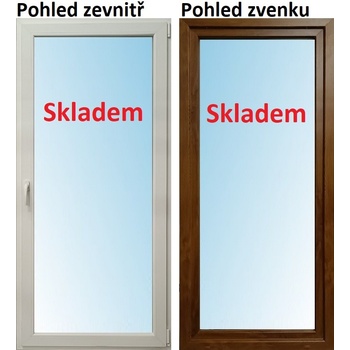 Soft Balkonové dveře Otevíravé i Sklopné Pravé Zlatý dub / Bílá 100 x 200 cm