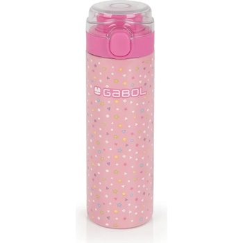 Gabol Бутилка за вода Gabol стоманена Glam - 600 мл. - Розова с принт