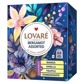 LOVARÉ Kolekce čajů Bergamot Assorted 32 sáčků