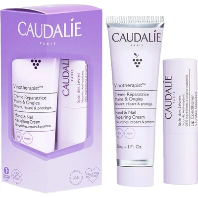 Caudalie Vinotherapist Комплект - Крем за ръце и нокти и Балсам за устни, 30 ml + 4.5 g