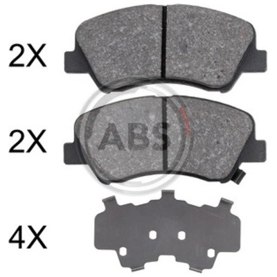 A.B.S. Sada brzdových platničiek kotúčovej brzdy 37916