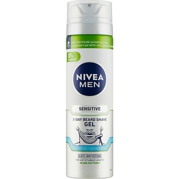 Nivea Men Sensitive gél na holenie na 3denní strniště 200 ml