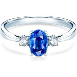SAVICKI Heart of The Ocean Collection | Пръстен с три камъка: бяло злато. син сапфир - savicki - 2 182,71 лв