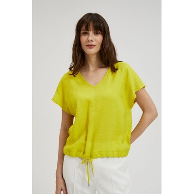 Moodo Риза с V-образно деколте и връзване в талията лаймова Moodo Moodo | Zelen | ЖЕНИ | XXL