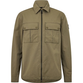 BELSTAFF Риза с дълъг ръкав BELSTAFF Men's Stride Zip Collar Long Sleeve Overshirt - Fatigue Green