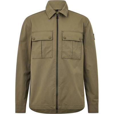 BELSTAFF Риза с дълъг ръкав BELSTAFF Men's Stride Zip Collar Long Sleeve Overshirt - Fatigue Green