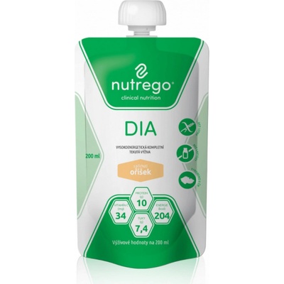 NUTREGO DIA S PŘÍCHUTÍ OŘÍŠEK POR SOL 12X200ML