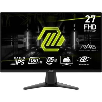 MAG 275F Gaming Monitor, 27" 180Hz, FHD (1920x1080) 16: 9, Rapid IPS, 0.5ms, 250nits, 1000: 1, 178/178, AMD FreeSync, 1x DP, 2x HDMI, 3Y W (MAG_275F)