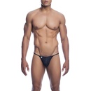 Mob black microfiber v-string