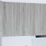 vidaXL Висящ шкаф Сив Сонома 80 x 31 x 100 см Инженерна дървесина (884367)