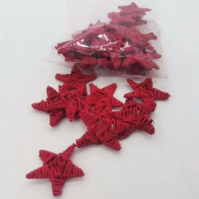 Lata star 5 cm 30ks červená PT0307