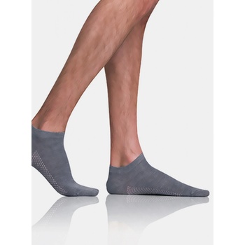 Bellinda Krátké pánské bambusové ponožky BAMBUS AIR IN-SHOE SOCKS šedá