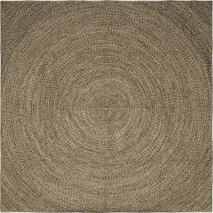 vidaXL Килим за площ Естествено и черно 200 x 200 cm юта (42010629)