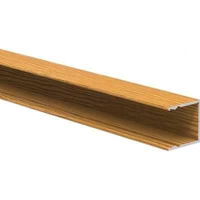 Hliníkový U profil 25x25x2mm, dřevodekor se strukturou, dekor LUVIA (Světlý dub) (AL-FS-A-25x25-LUV-DS-3)