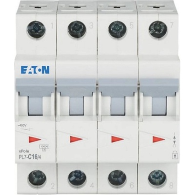 Eaton Автоматичен прекъсвач eaton pl7-c16/4, 107329 - 16 a, 4p (107329)