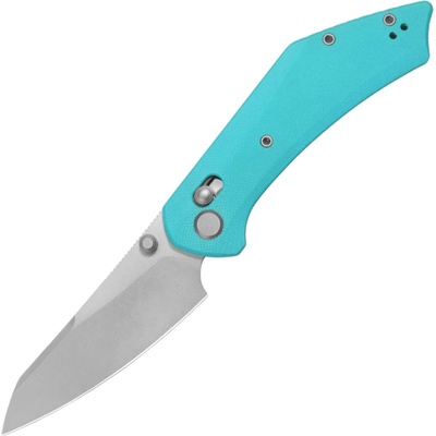 Geo Knife DIVID Stonewash M390 Blade, Tiffany Blue G10 GEO2507F