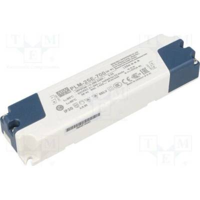 MEAN WELL PLM-25E-700 Napájecí zdroj: spínaný; LED; 25,2W; 21÷36VDC; 700mA; 180÷295VAC