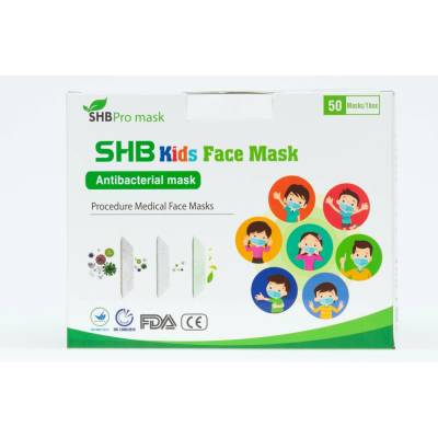 SHB dětské roušky bílé s žirafou 50 ks