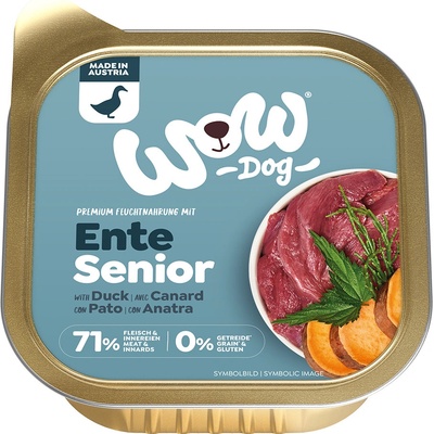 WOW Senior Dog kachní s batáty 150 g