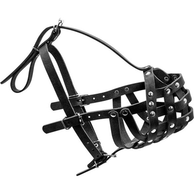 Collar Kožený náhubok pre psa tvrdý boxer